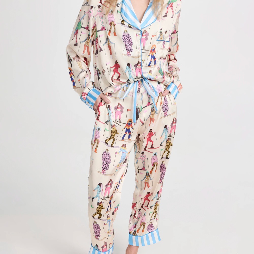 Ski Satin Pajama Set size Small
